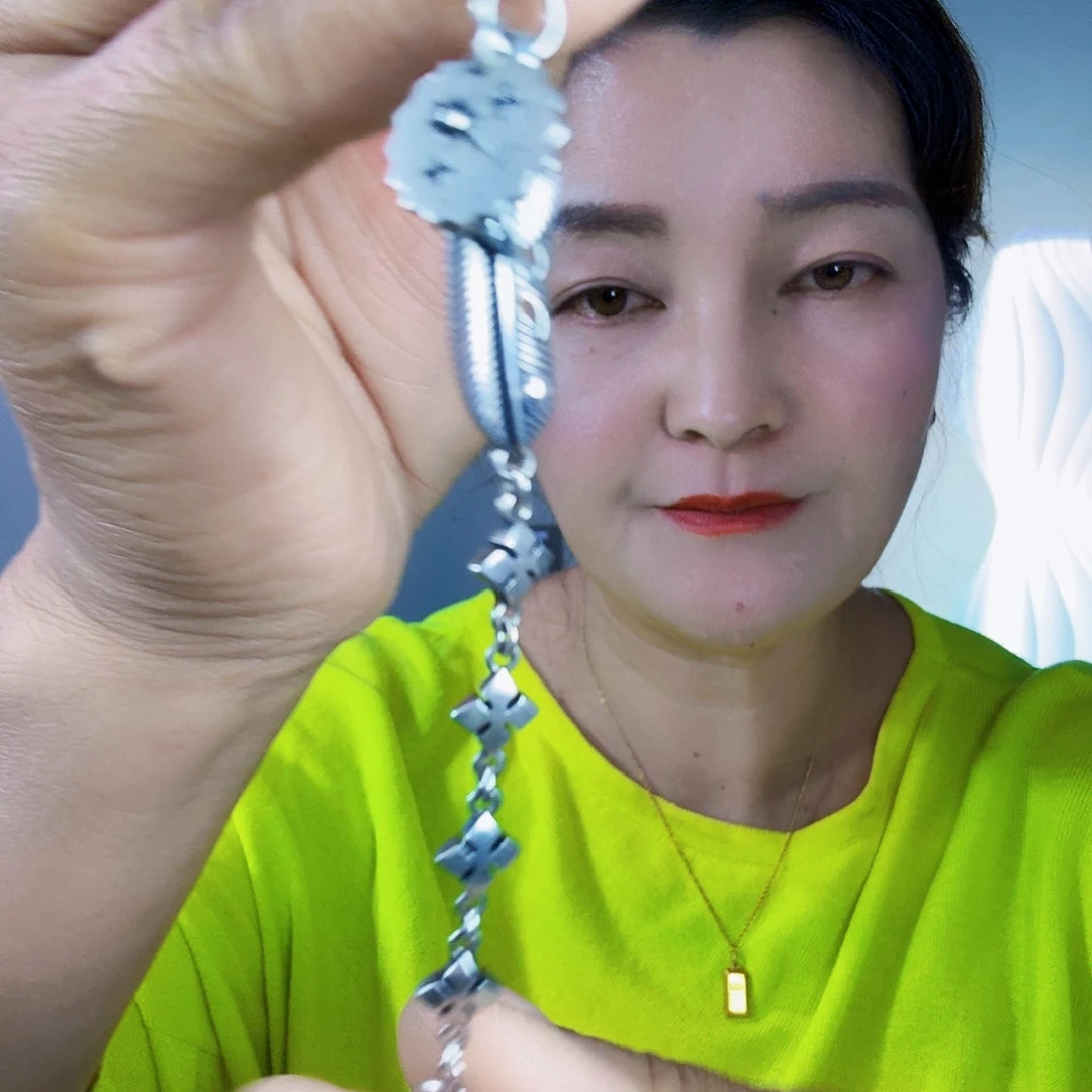 925银皮质纯银个性手链