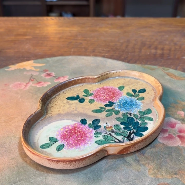 柴烧纯手工手绘陶瓷