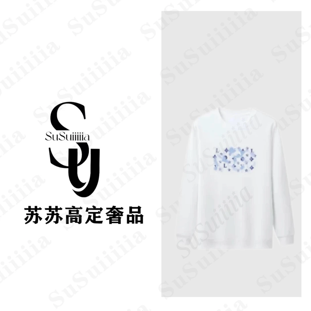 时尚百搭男女情侣款青春设计感情侣INS圆领卫衣-泼墨V