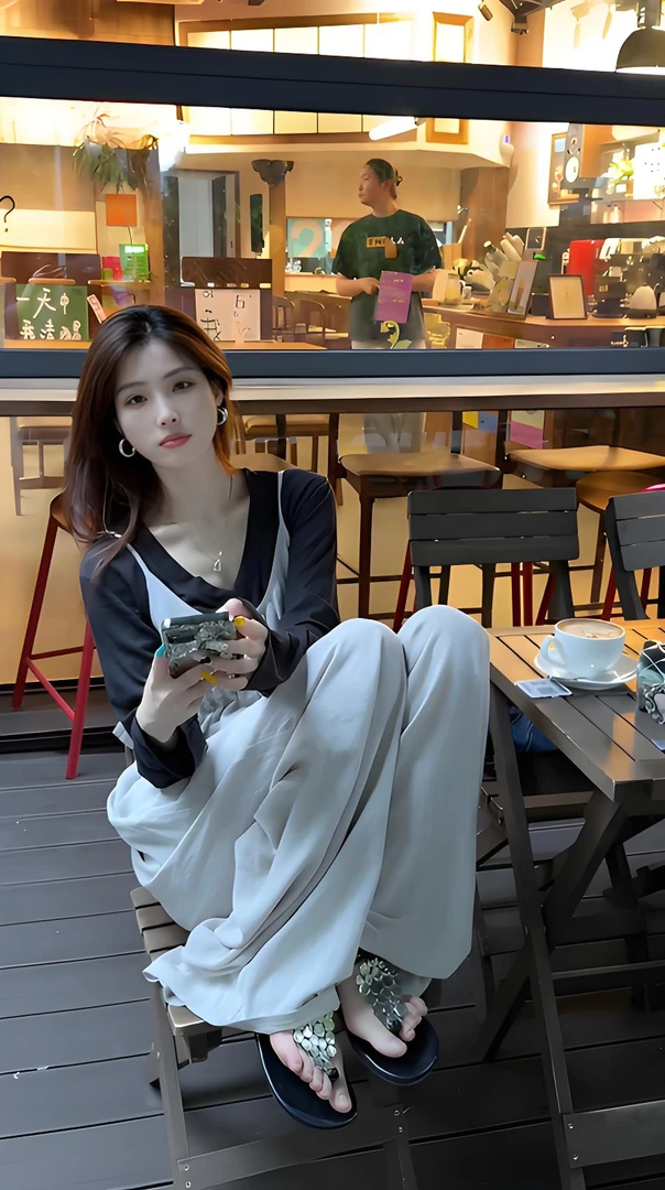 2025夏季韩系洋气女别致设计感背带裤一整套内搭V领薄款长袖上衣