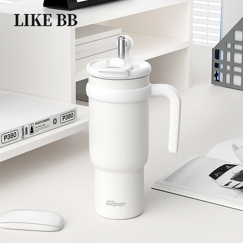 冰霸杯大容量保温水杯女新款2025高颜值带吸管女士不锈钢杯子男生