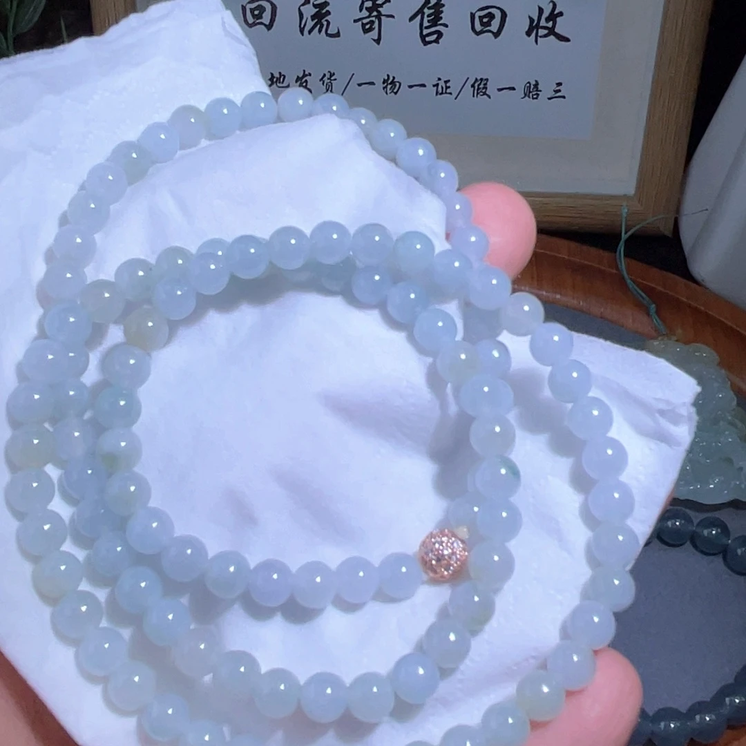 翡翠未镶嵌颈饰长串