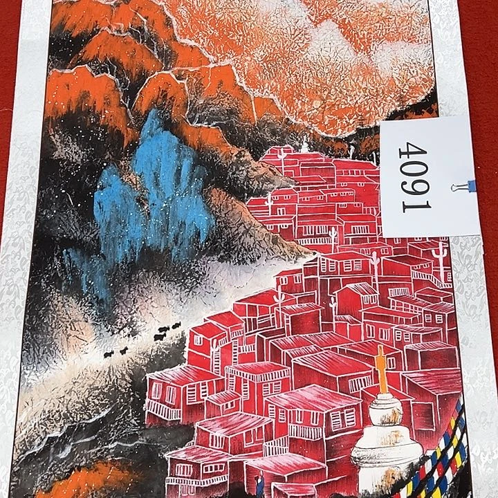 国画新年快乐纯手绘作品