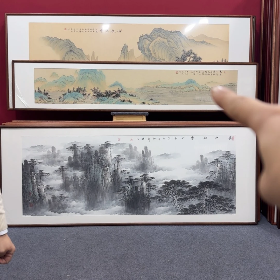 国画手绘作品带框包邮210成40