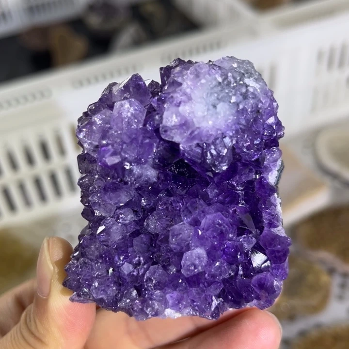 未镶嵌发饰水晶紫晶花球