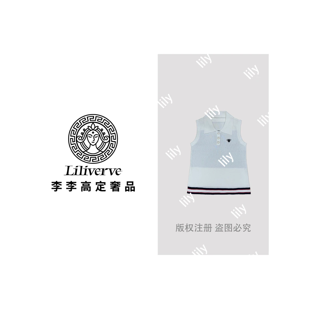 【李李lily】无袖套头款修身针织衫经典潮流 615