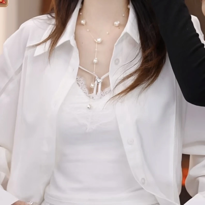 FANRUI/泛芮「贝贝同款」精致高级感满天星珍珠挂脖项链B14694