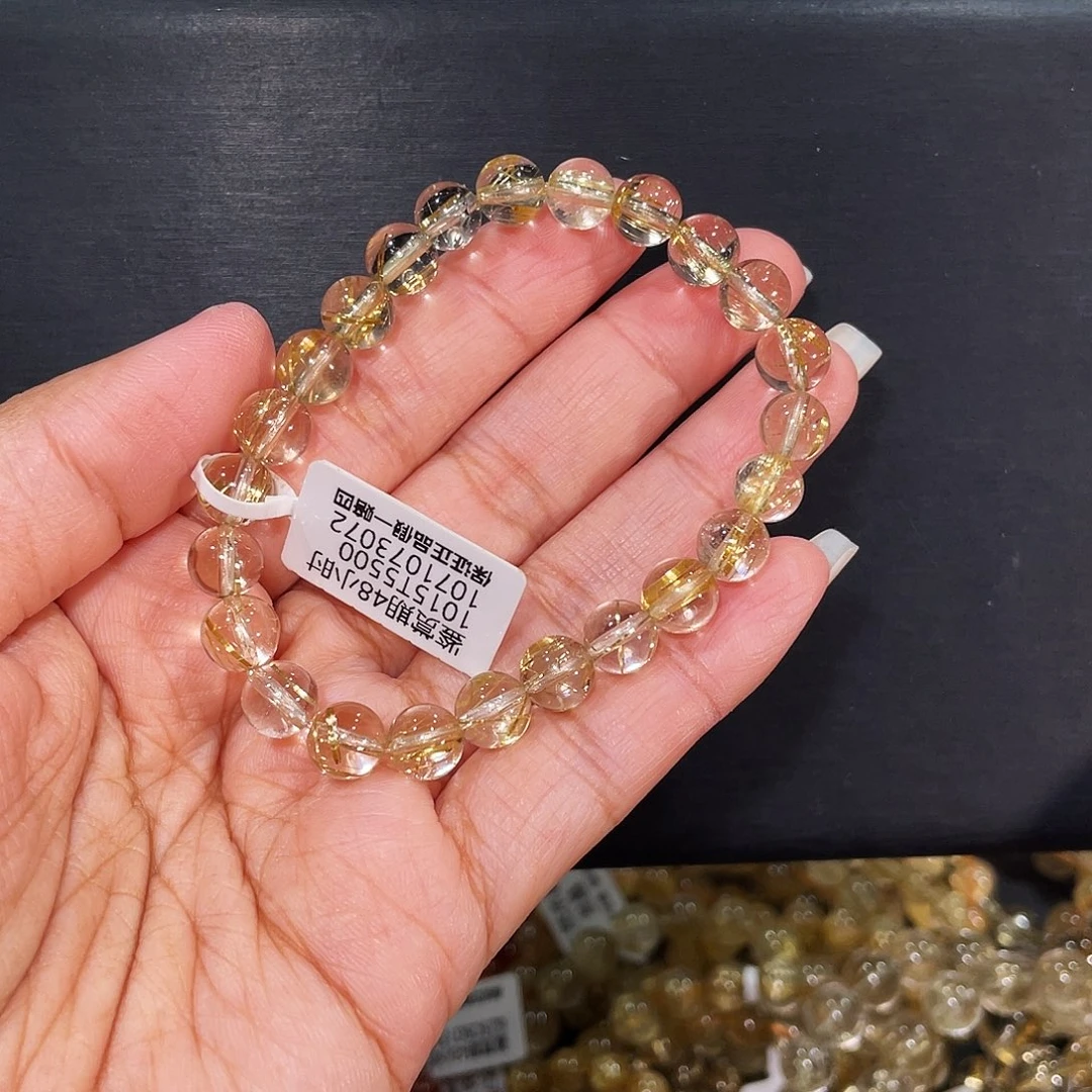 手串未镶嵌发晶已实名钛金7.8m