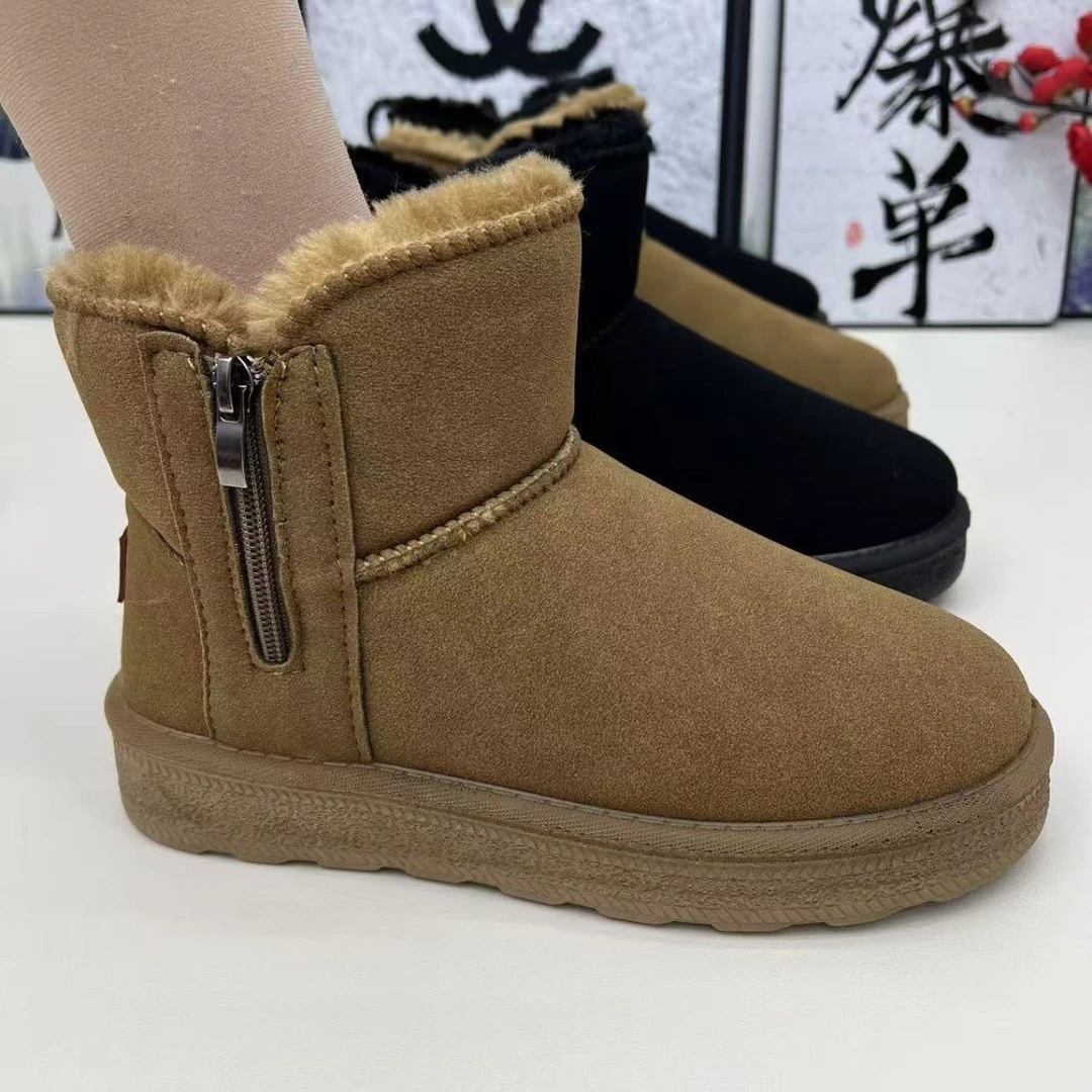 厚底雪地靴女棉靴2025防滑新款保暖冬季加绒加厚时尚东北棉鞋