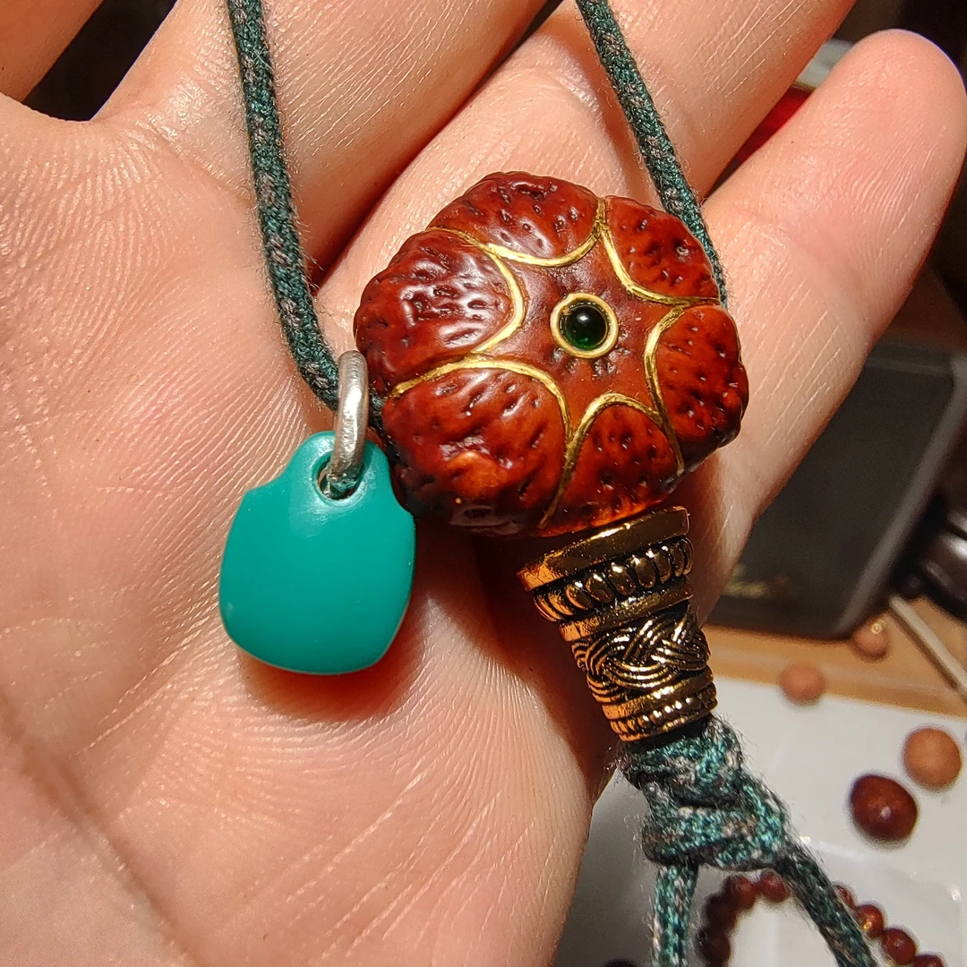 6019凤眼龙眼麒麟眼子三通佛头文玩佛珠念珠不含挂环