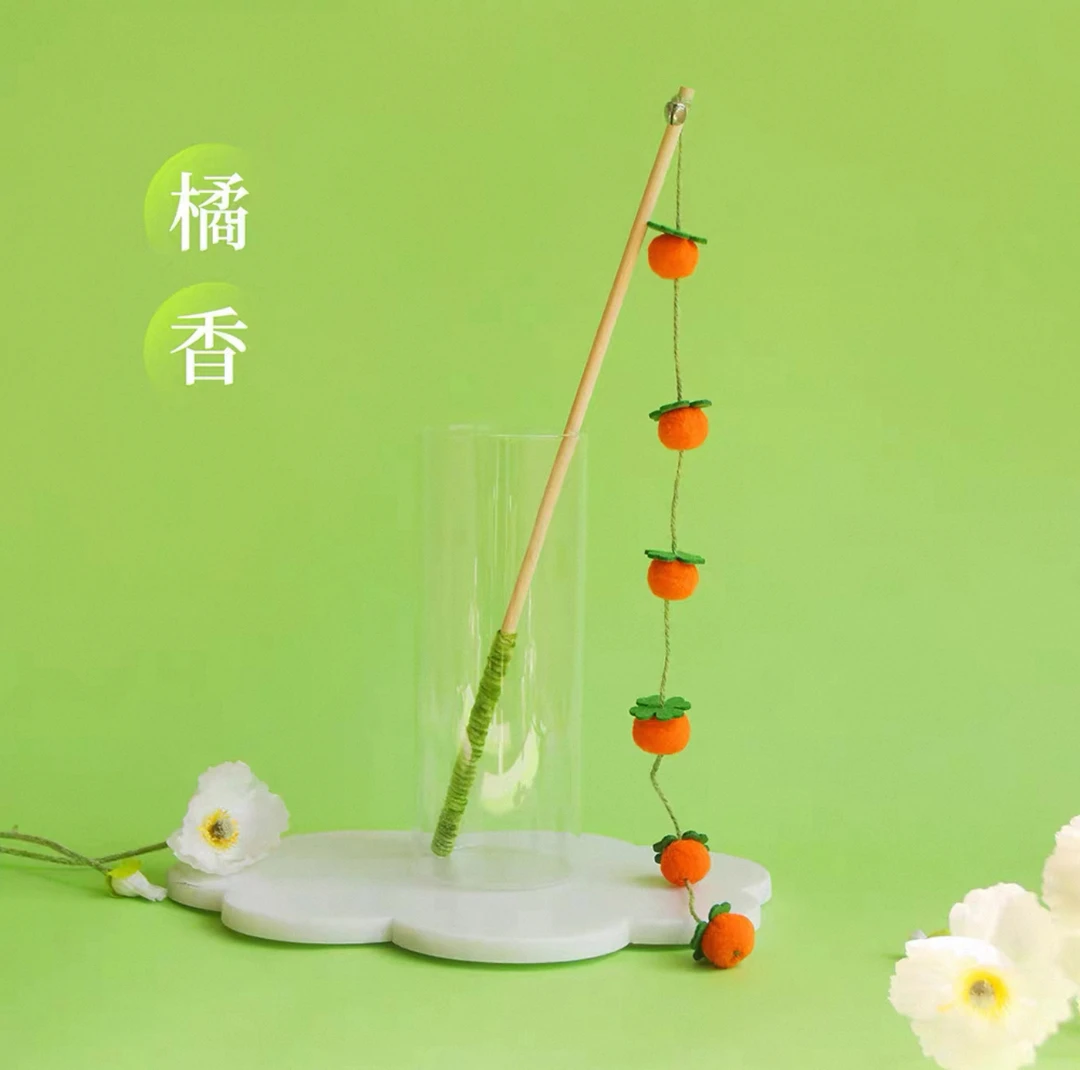 硕果累累长杆带铃铛逗猫棒猫咪互动自嗨解闷宠物玩具