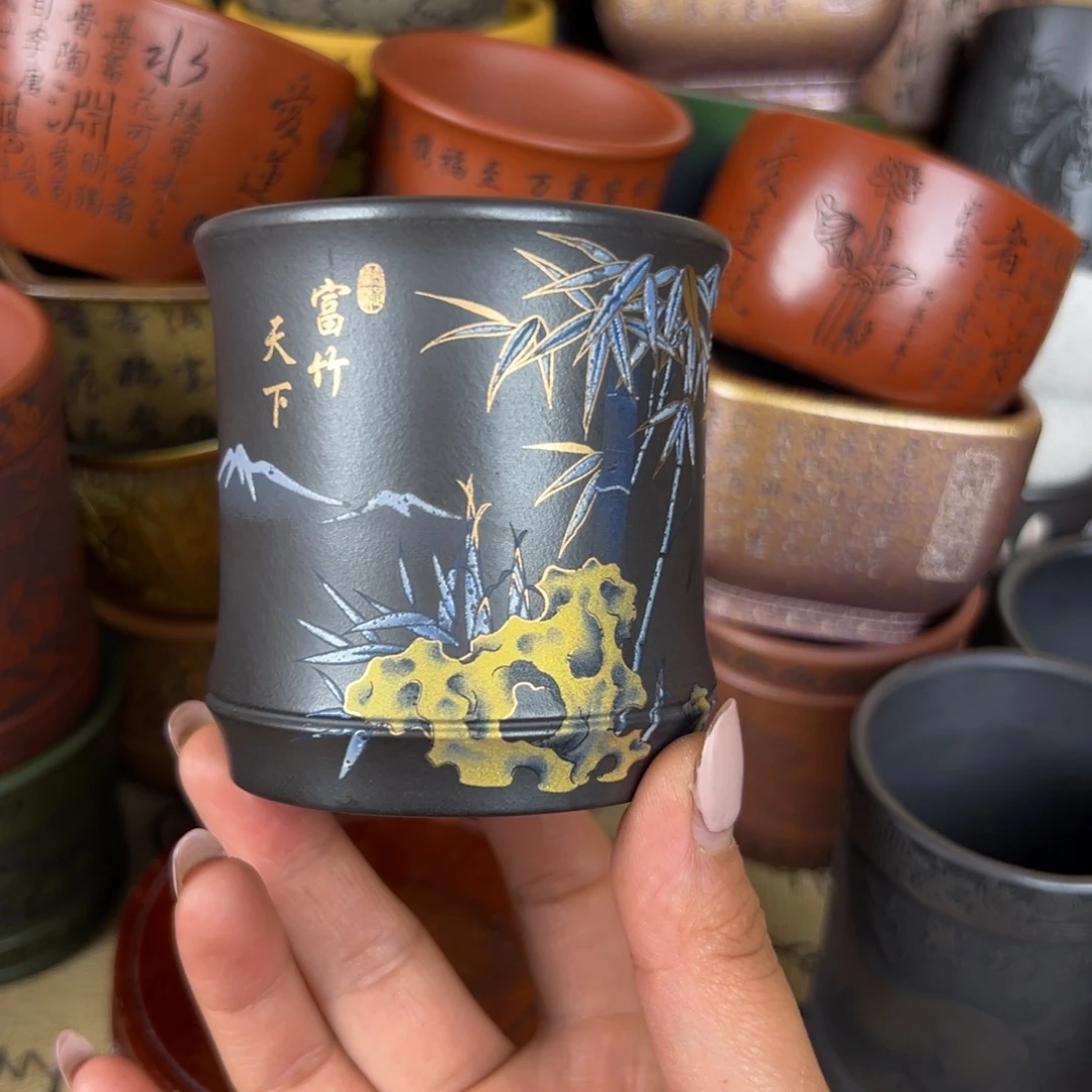 茶杯紫泥紫砂紫砂