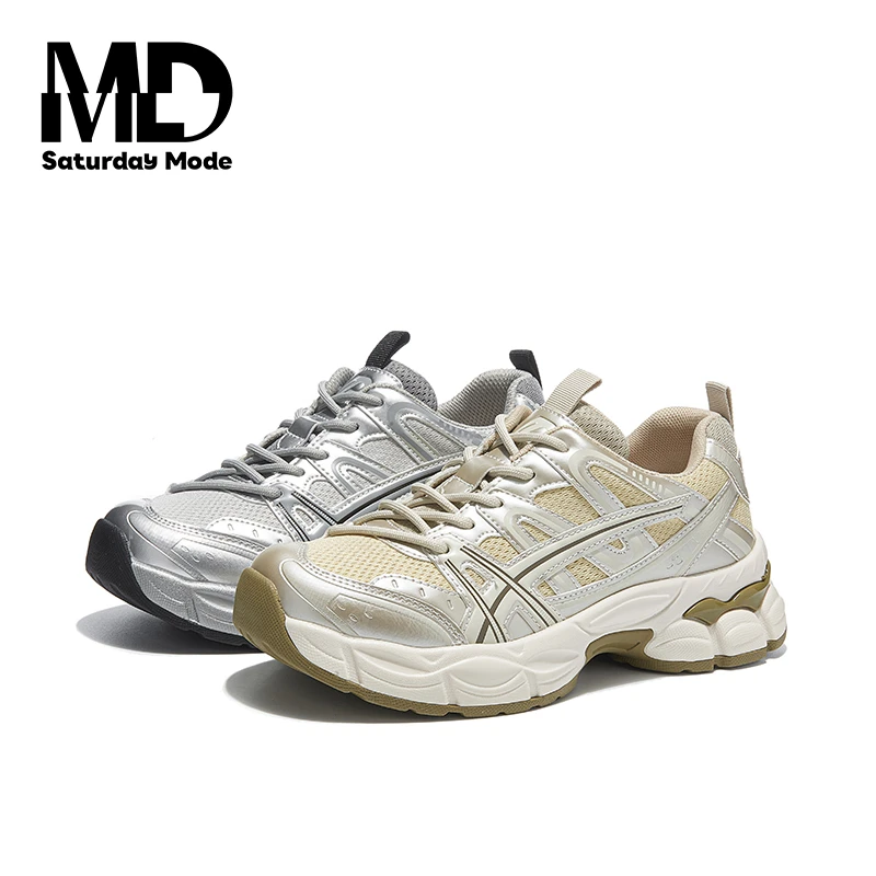 SATURDAYMODE老爹鞋女2025春新款百搭厚底增高运动休闲鞋H50（美）