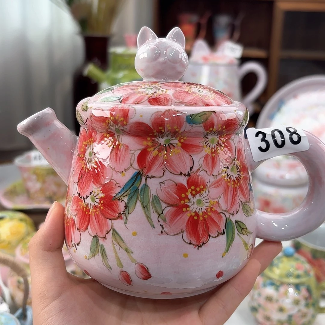 景德镇手绘高温釉下彩陶瓷茶具