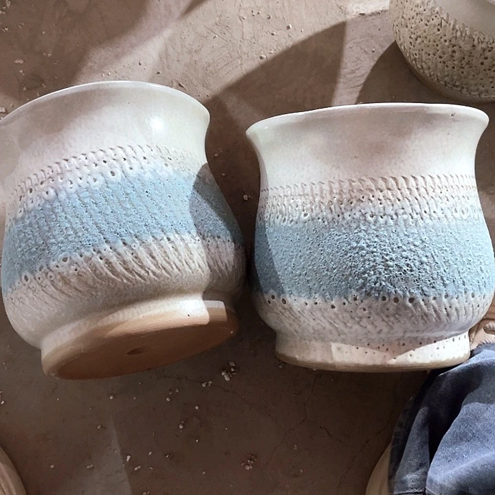紫砂花盆口径21高度21两只正品