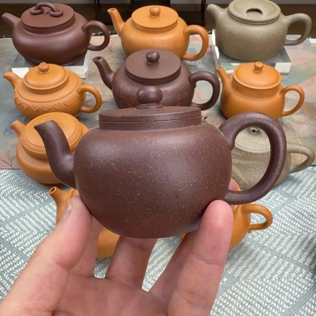 紫砂茶壶微瑕 平盖莲子 手工泥 140cc