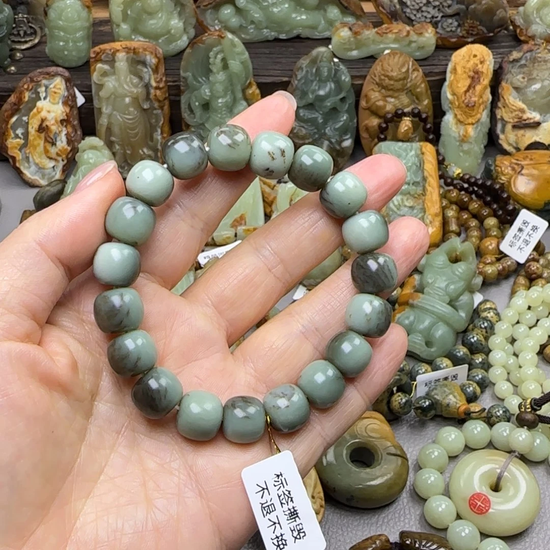 网***缘岫岩河磨玉（透闪石质玉）未镶嵌珠宝奇石