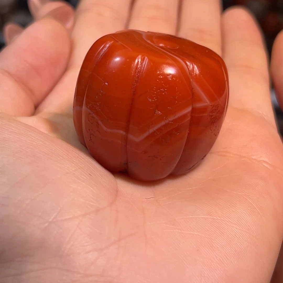 玛瑙/玉髓未镶嵌  单珠南红瓜珠