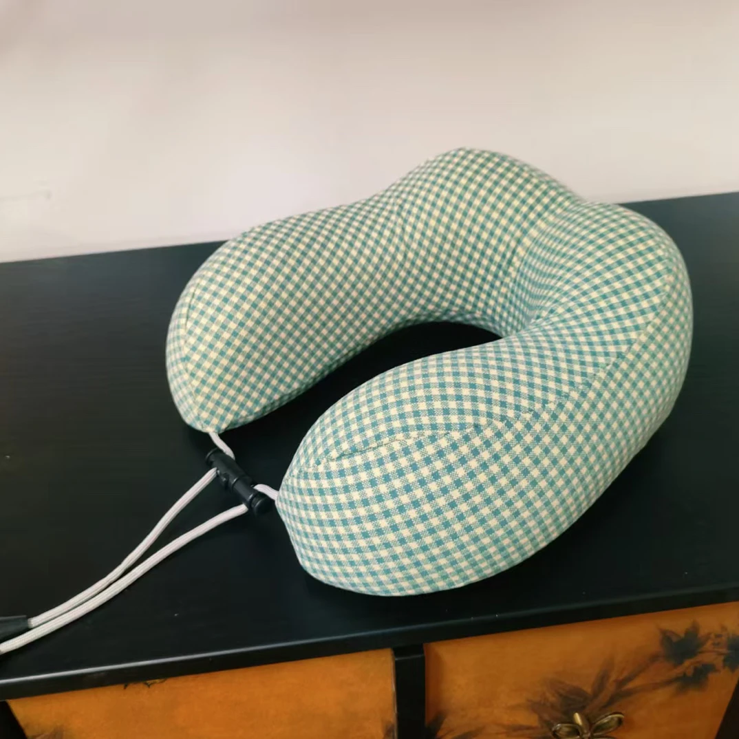 U型枕记忆棉护颈枕飞机枕午休枕～绿色