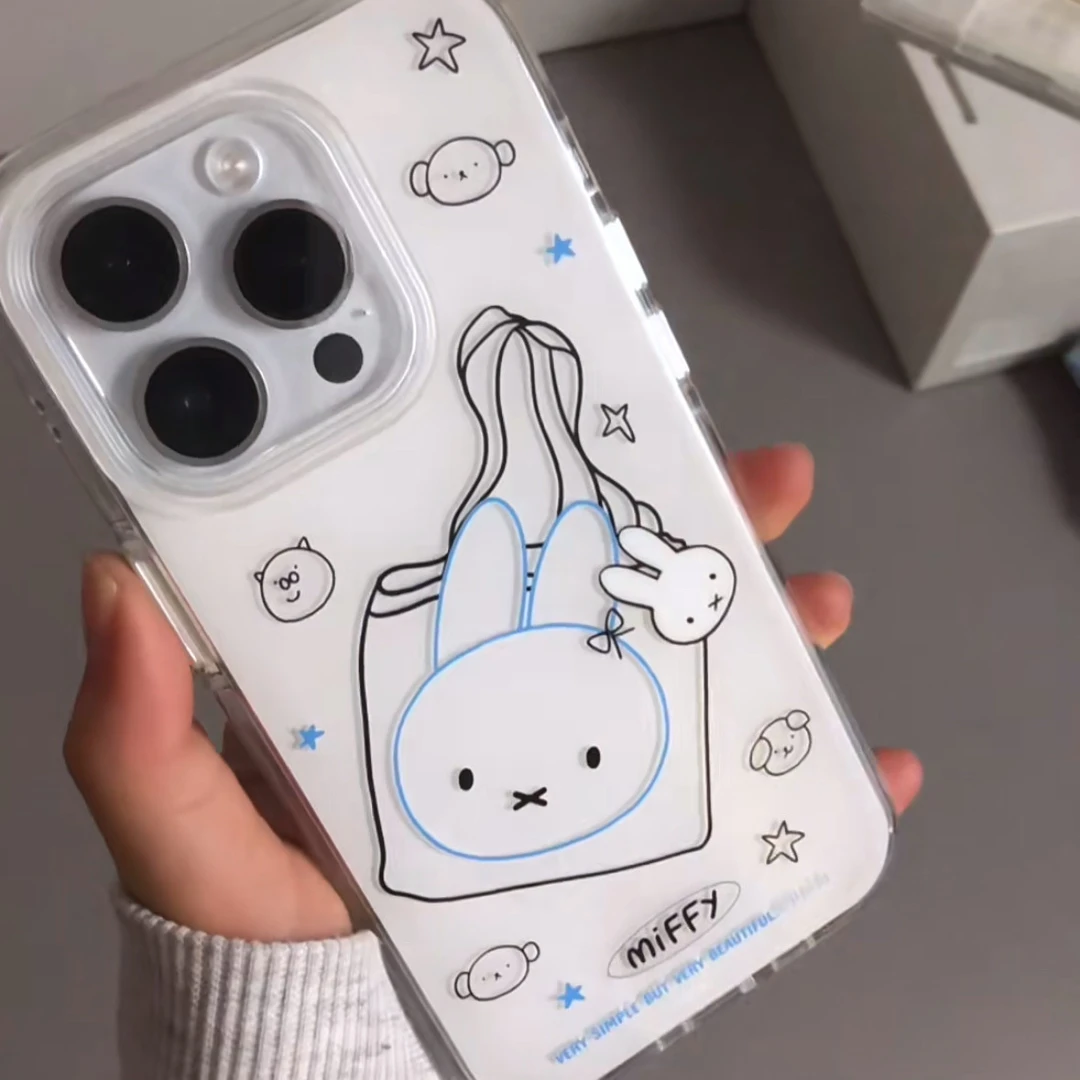 购物袋米菲兔适用苹果16Pro新iPhone15手机壳14创意13可爱12女11