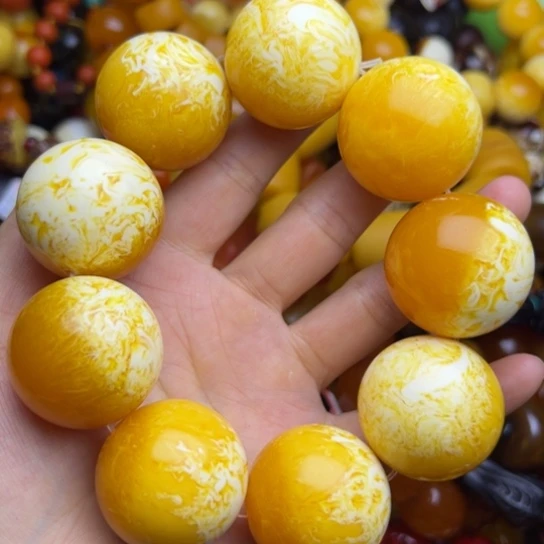 琥珀未镶嵌手链蜜蜡