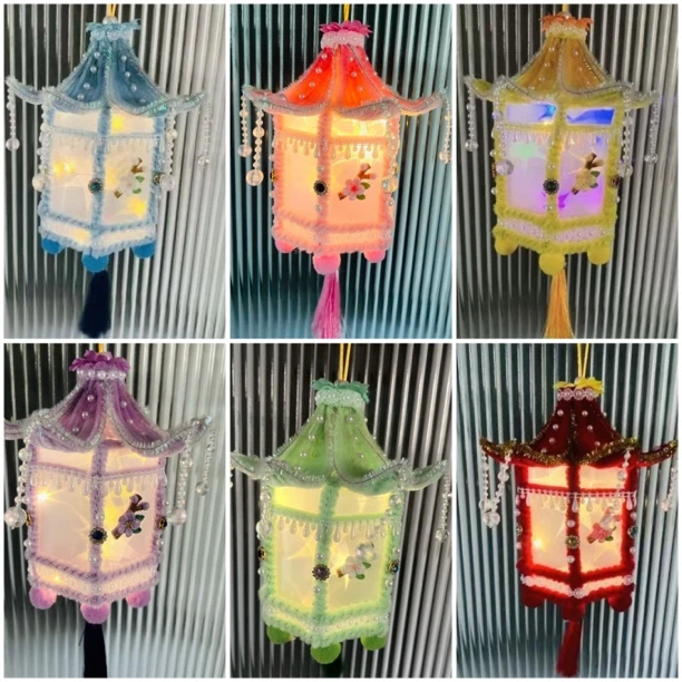 【二姐爱手工】六角宫灯材料包 古风宫灯手工diy材料包中秋节新年礼