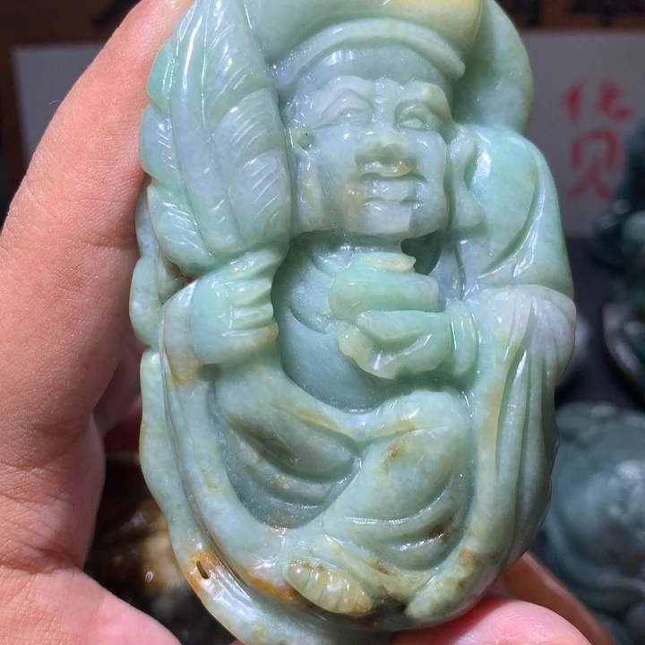 翡翠未镶嵌颈饰保真天然a货翡翠