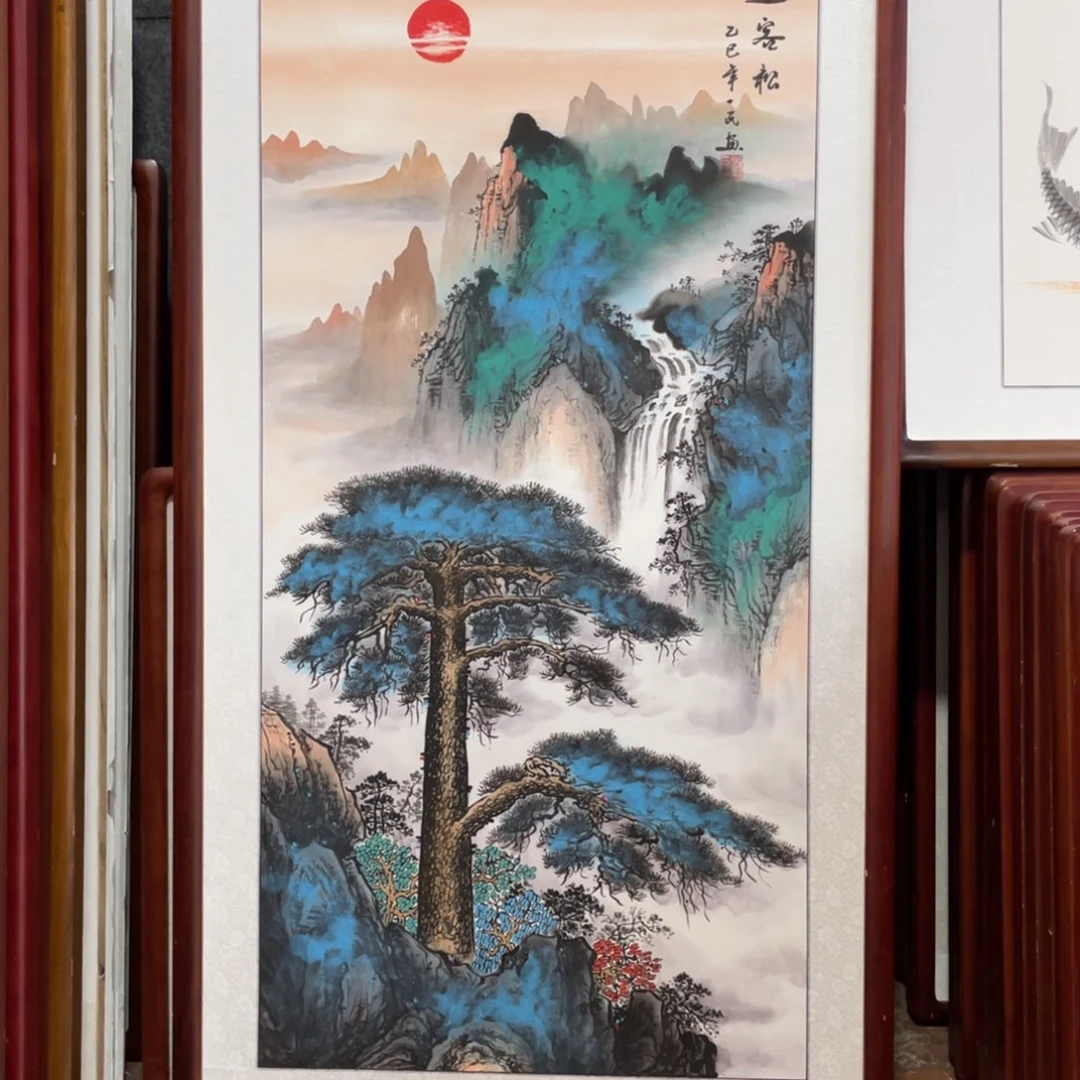 国画带框尺寸63*123厘米