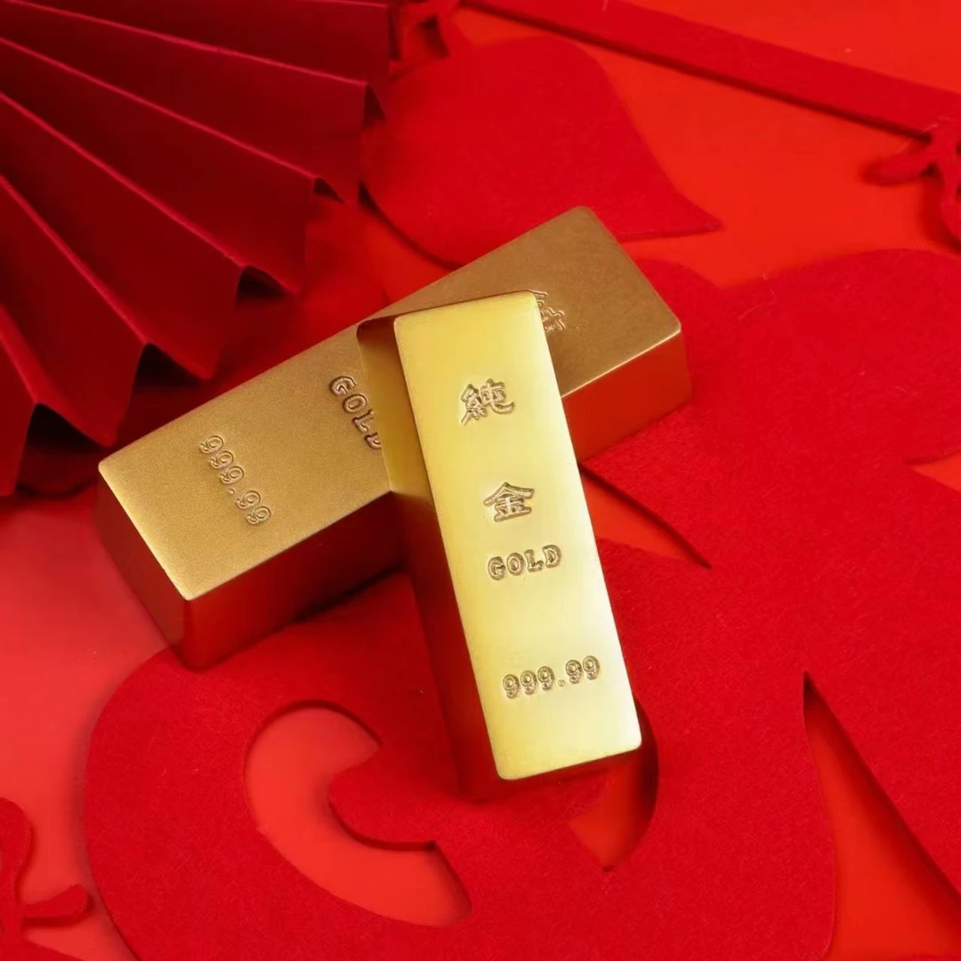 实心金条逼真金砖镇尺家居店铺公司开业乔迁寓意摆件礼品饰品摆件