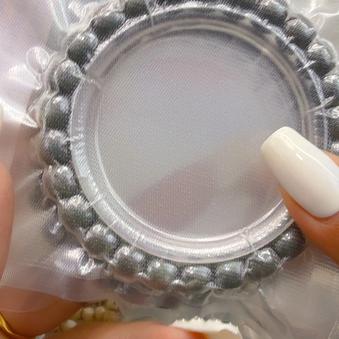 星月菩提手串368殿堂墨绿星月菩提98桶单圈