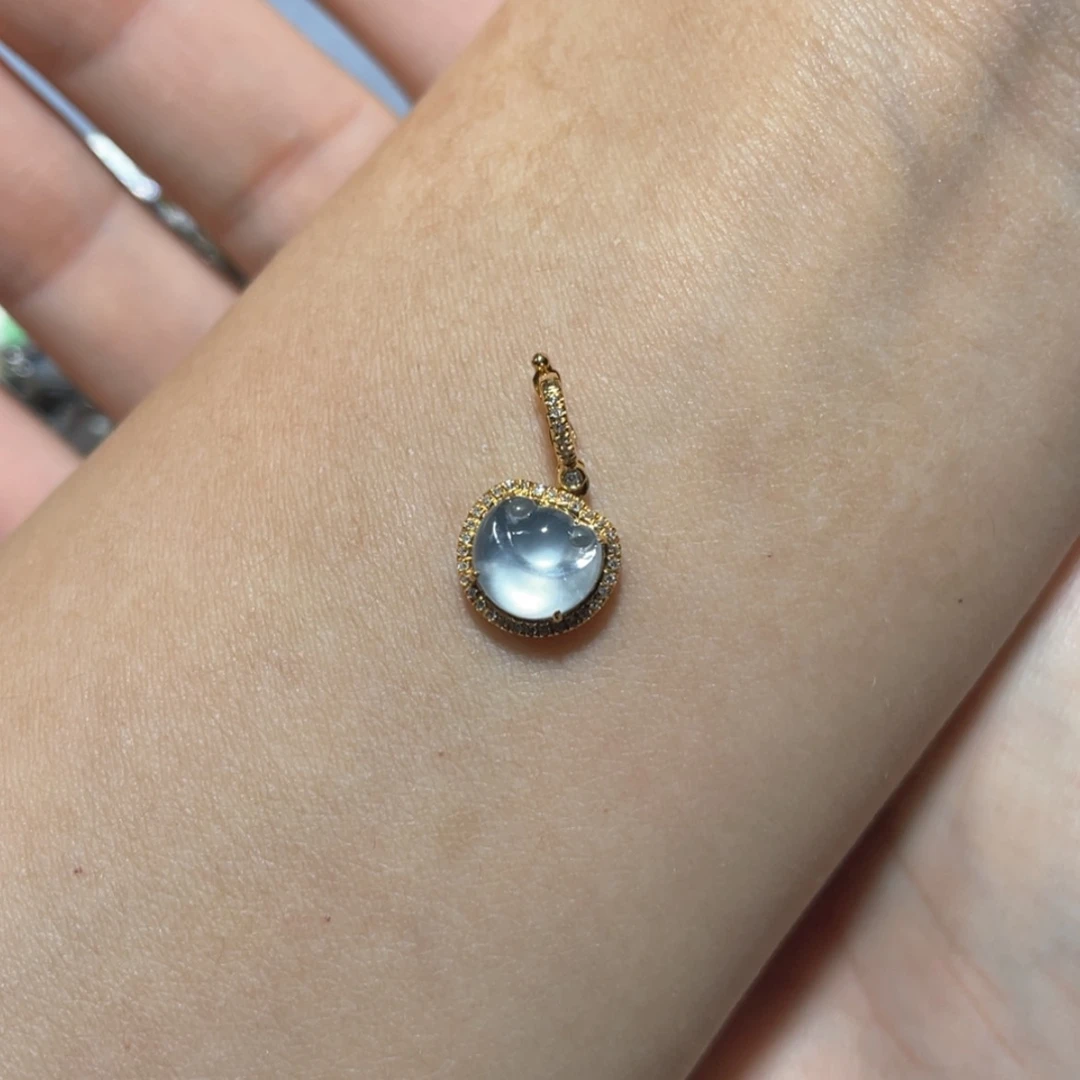 【闪购商品】翡翠18K金镶嵌吊坠(不含链)J**～