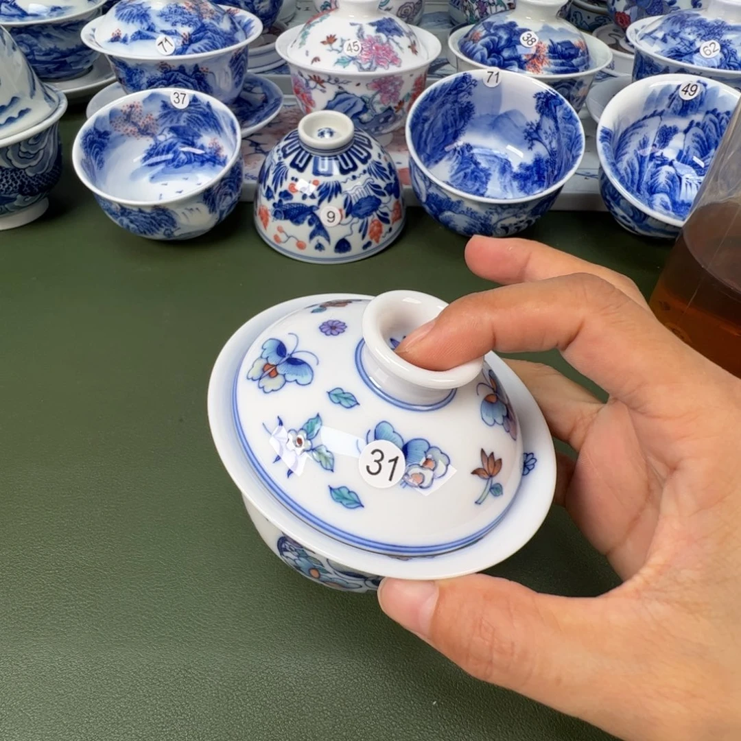 景德镇纯手工纯手绘茶具木木31