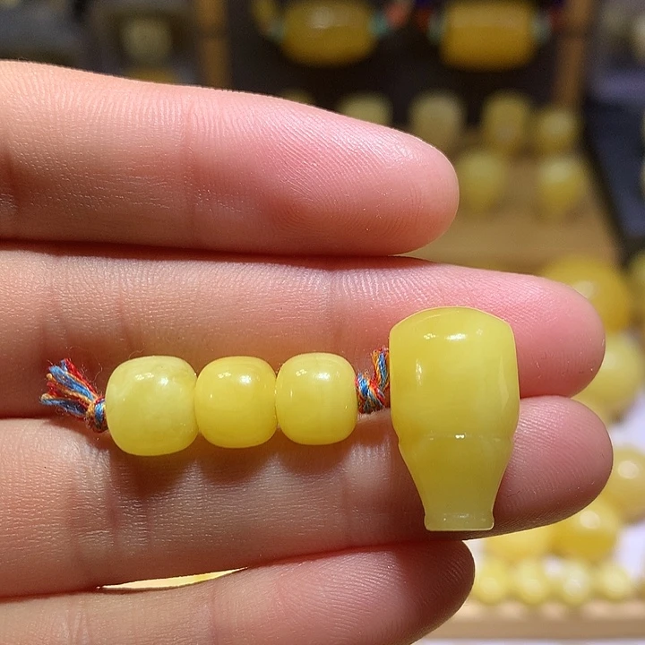 蜜蜡未镶嵌裸石天然俄料黄白花蜜蜡套装8.5-11