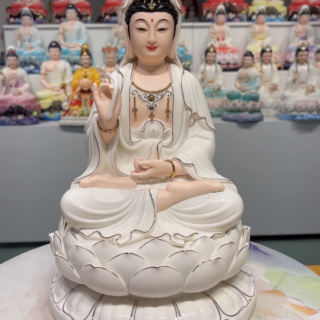 摆件瓷摆件观音14吋