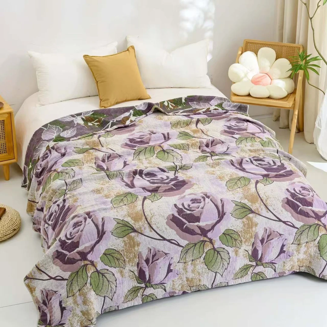 床盖毯【珍香】2x2.3米 高端轻奢双人四季可铺可盖多功能盖毯