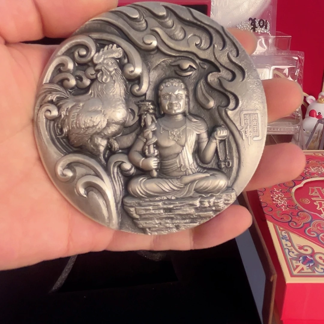 纯银中国金币380克银章鸡