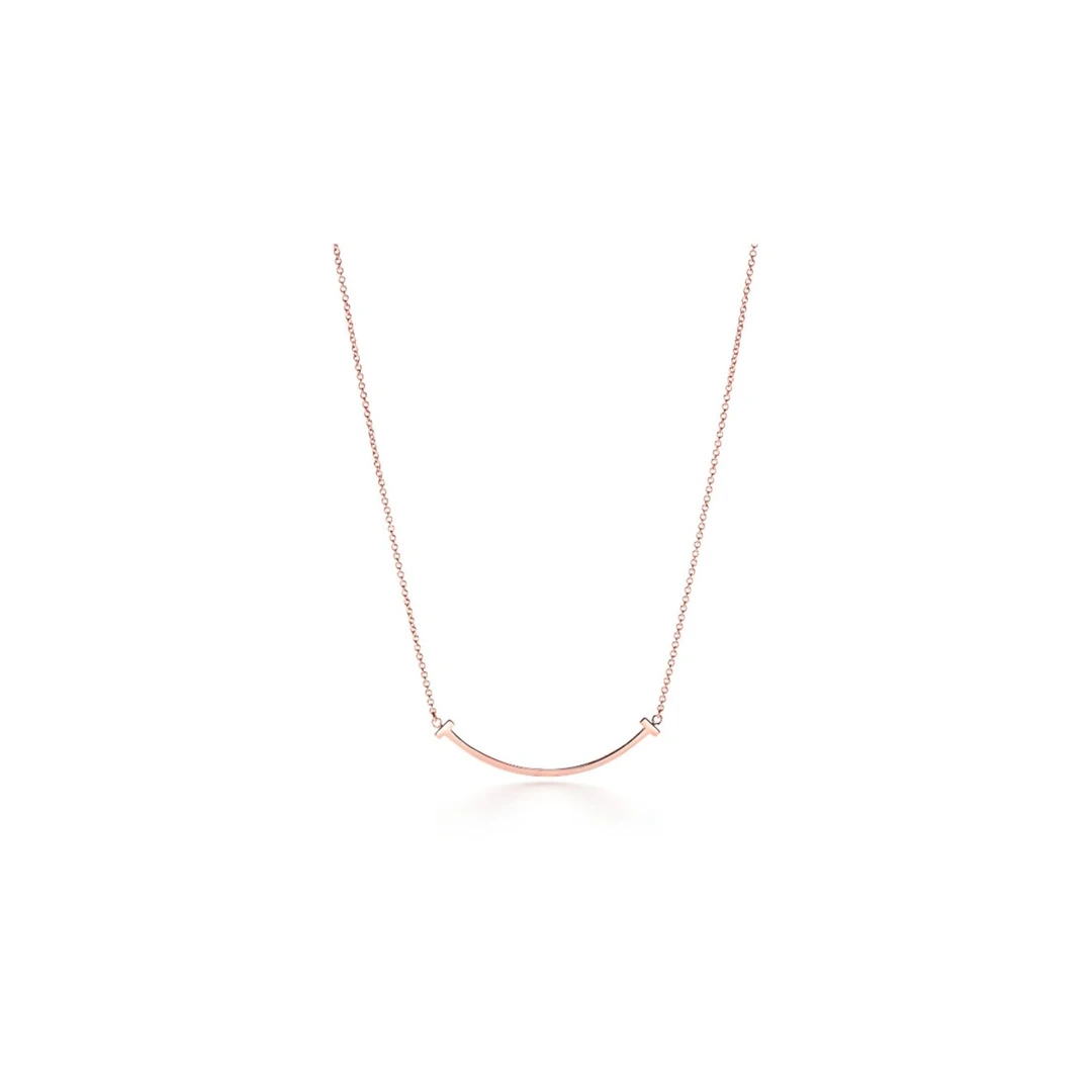 未使用 Tiffany & Co./蒂芙尼 Smile笑脸项链玫瑰金小号