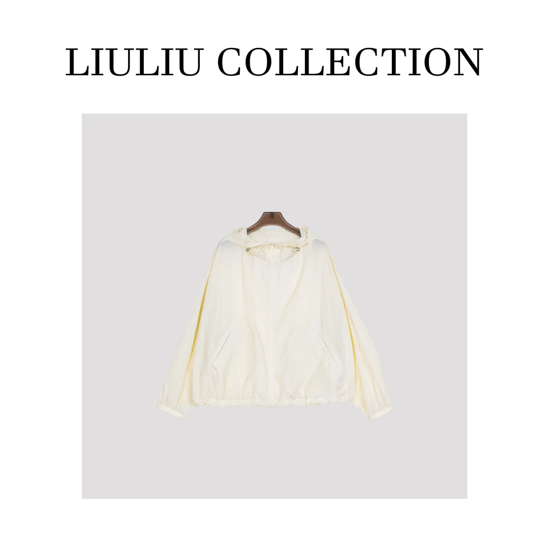 轻薄抽绳连帽拉链开衫薄夹克风衣女防晒衣M9-1