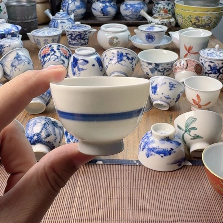 青花瓷器杯子茶具