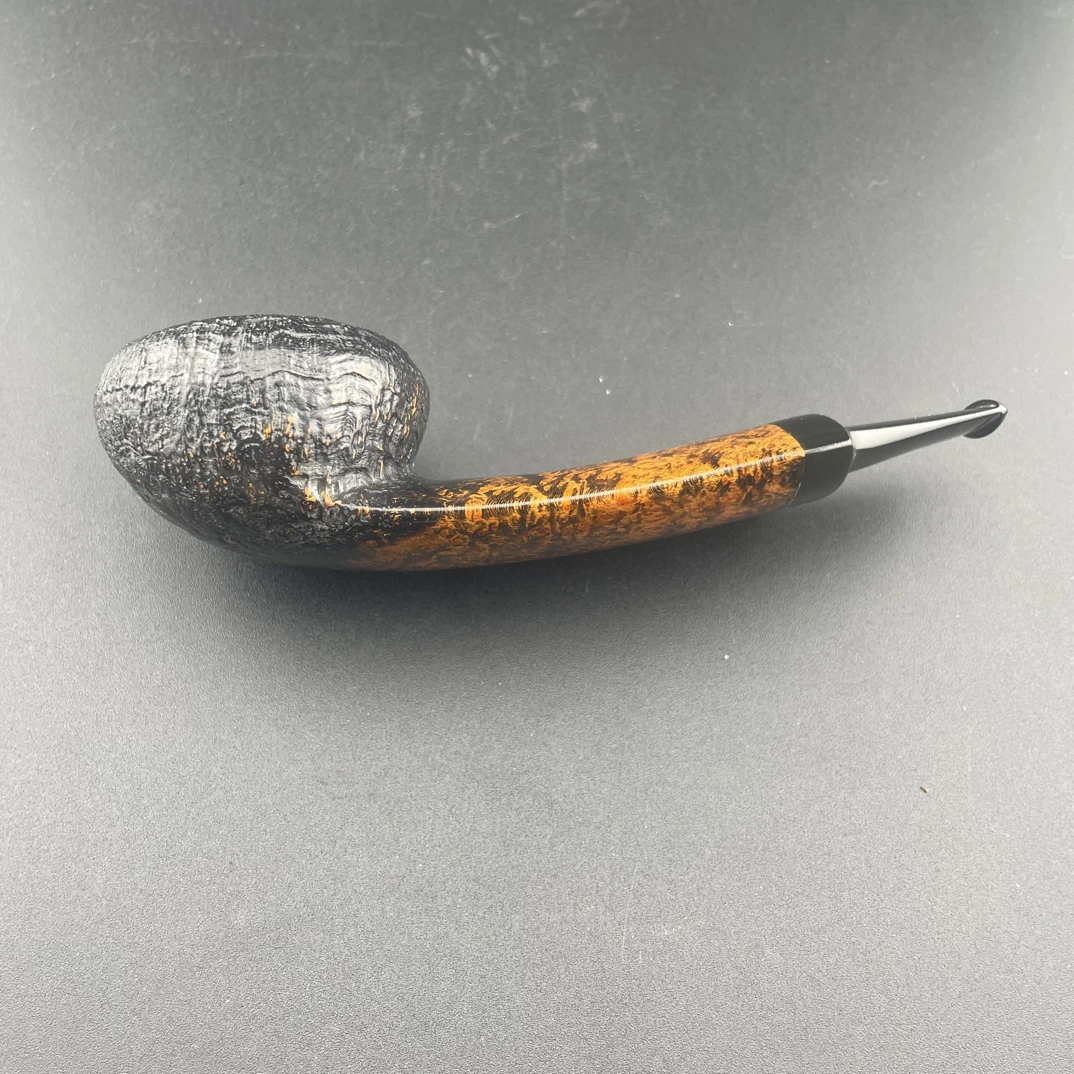 A手工喷砂渐变自由式腰果石楠木烟斗（19*32）