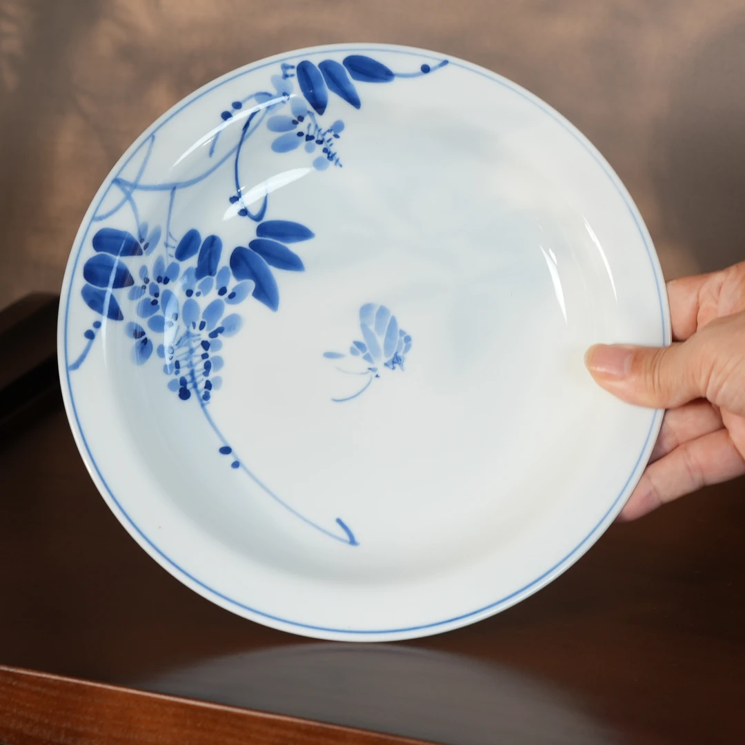 【玉风窑】煤窑纯手绘青花赏盘陶瓷青花瓷