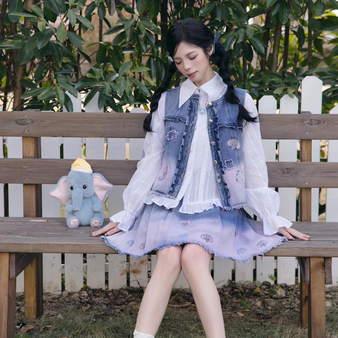 造镜集【美梦小象】汉服汉元素比甲牛仔少女复古春夏日常国风新中式