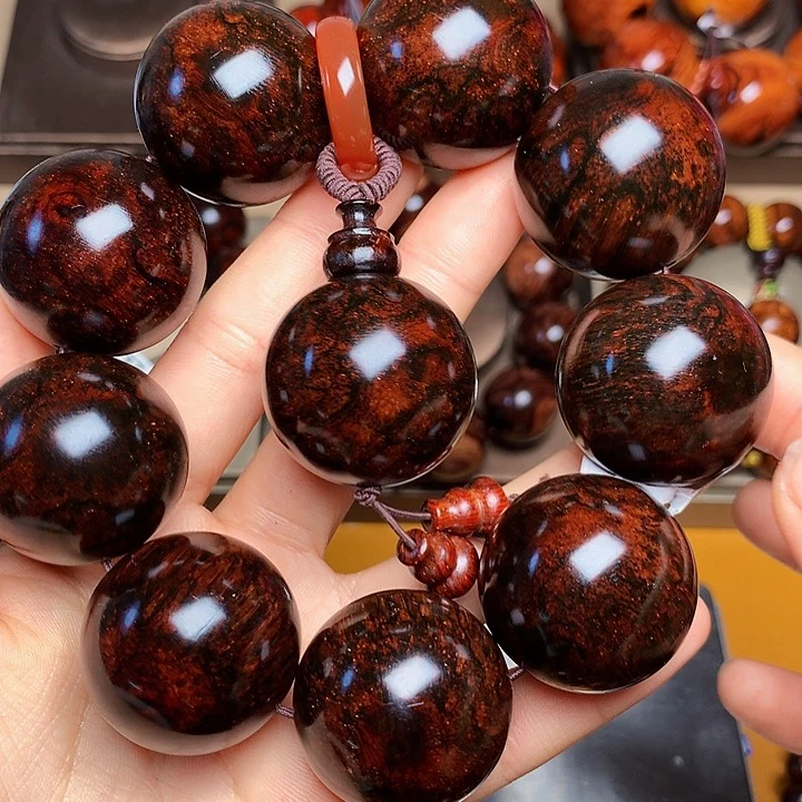 花梨木类手串/手链黄花梨风化料老挝花梨土埋料3.0