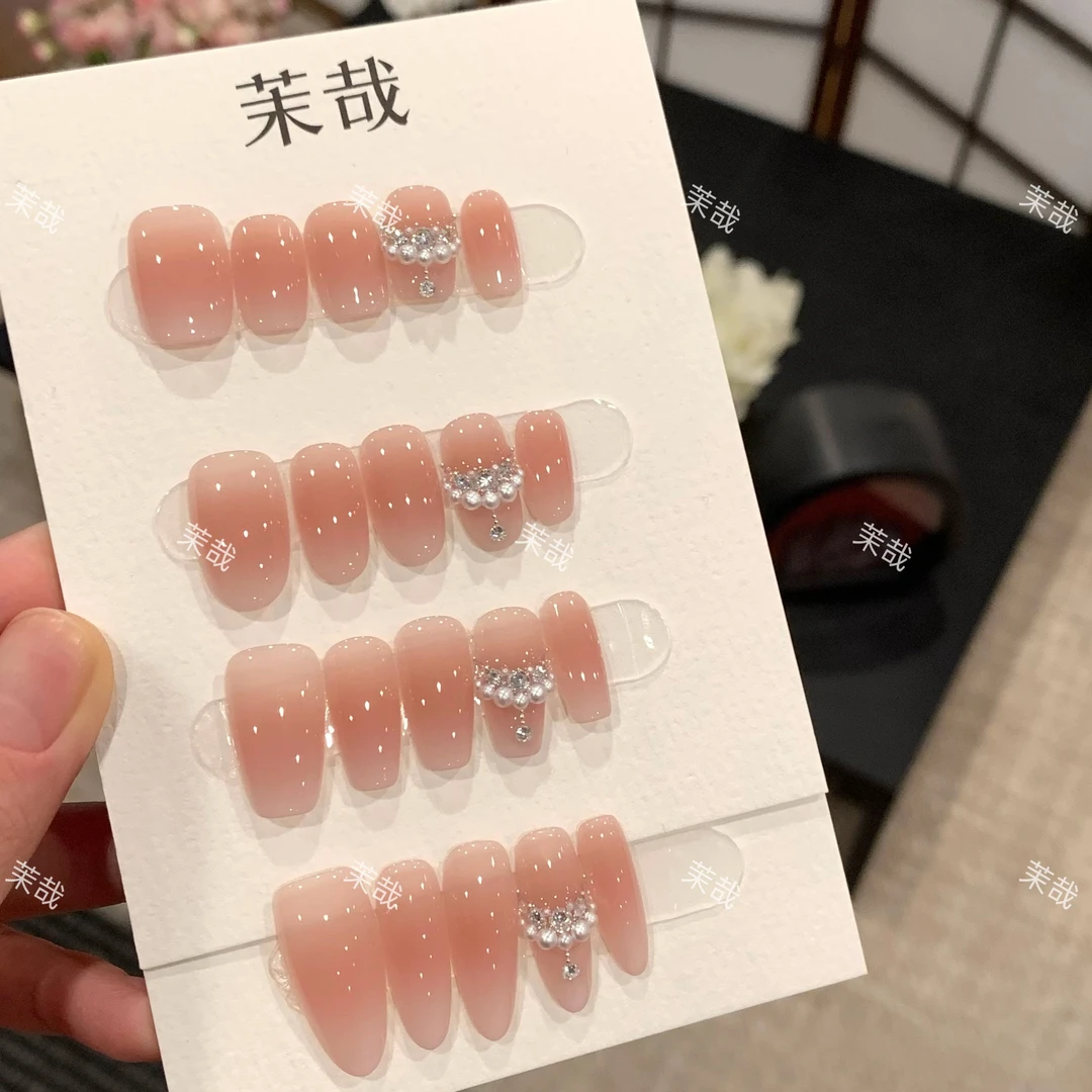 茉哉现货【miu系千金】纯手工定制美甲拆卸穿戴甲A4251