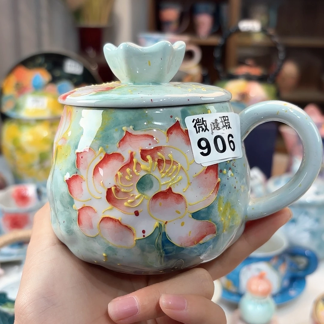 景德镇手绘高温釉下彩陶瓷茶具