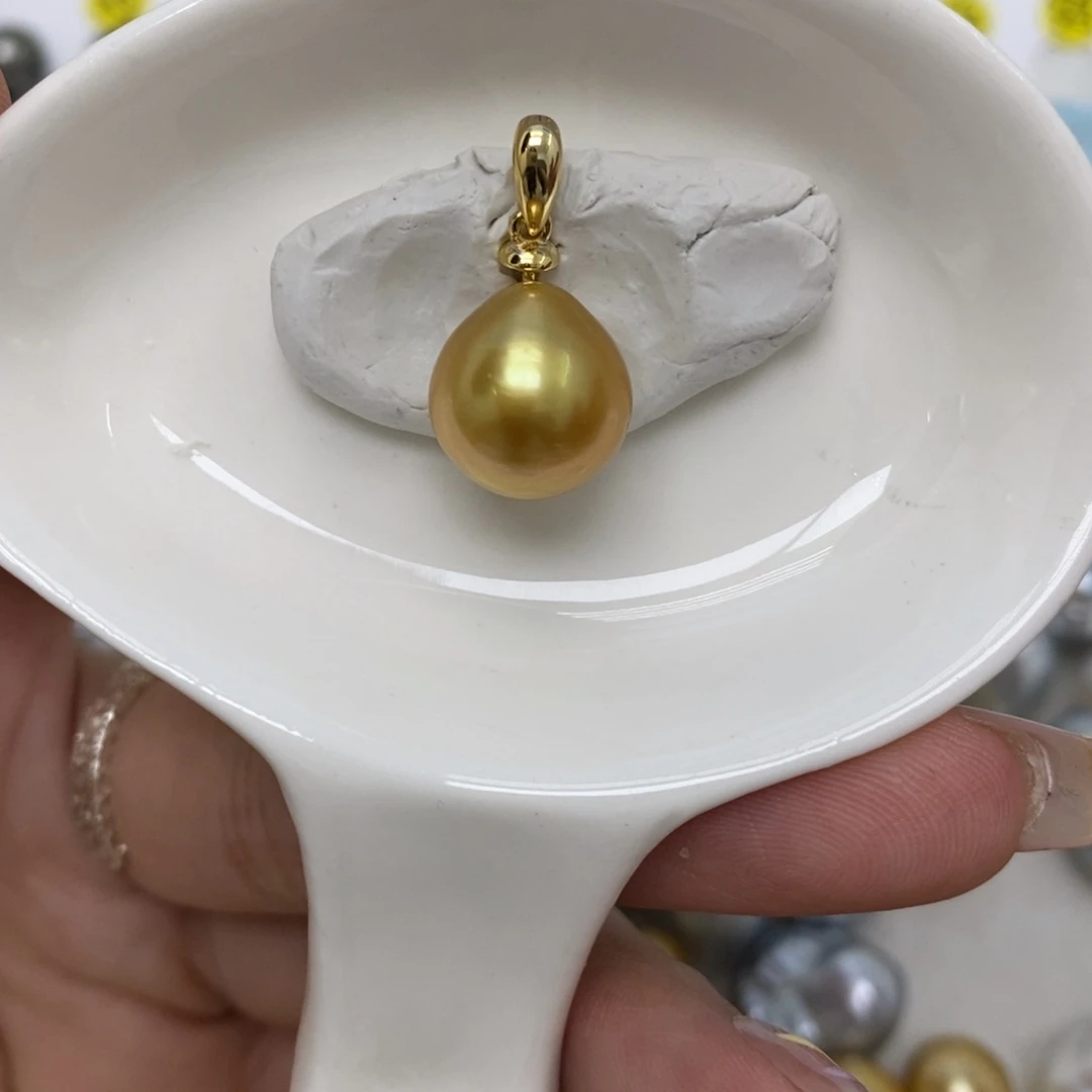 海水珍珠裸珠浓金11.99