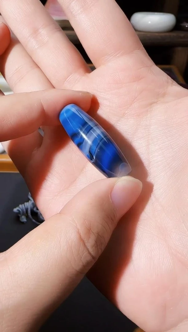 【大美】天然西藏冈仁波齐蓝沁吊坠@多样性发其一