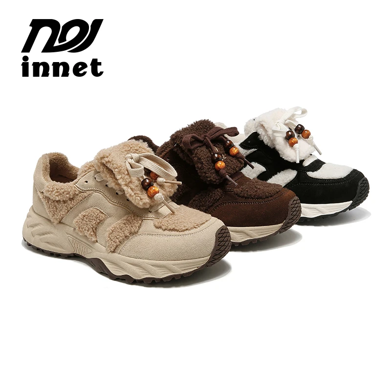 INNET【布朗可可】2025秋冬新款加绒潮流时尚阿甘鞋女1018