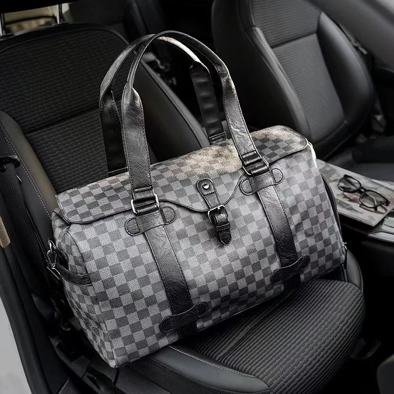 商务出差大容量手提包男士斜跨旅行包牛皮通勤单肩运动鞋仓