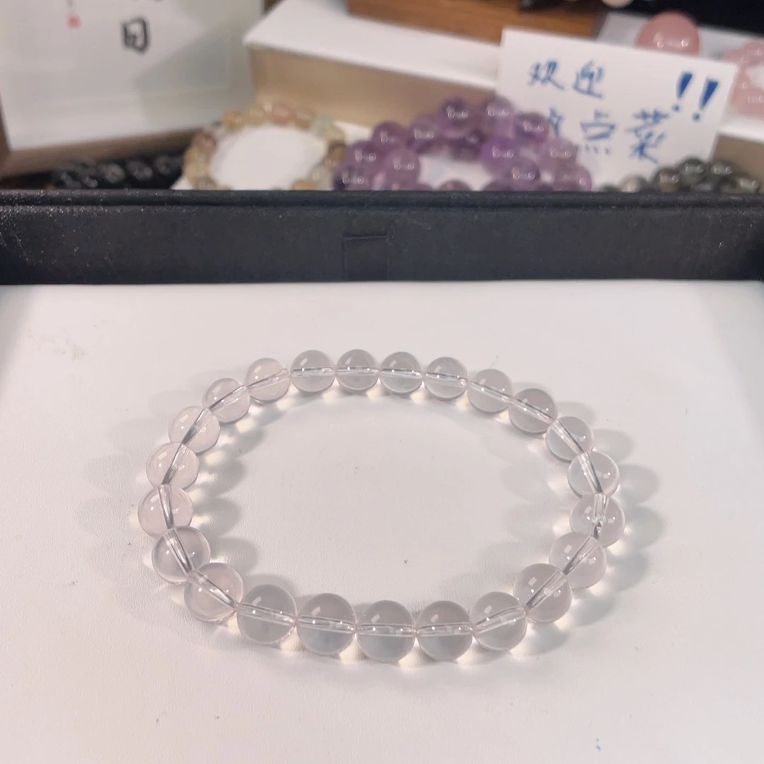 芙蓉石手串未镶嵌莫粉8
